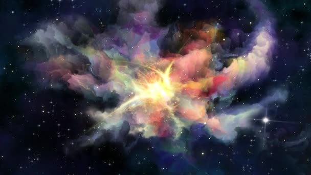 Galaxy Nevel Abstract Ruimte Achtergrond Eindeloos Universum Met Sterren Sterrenstelsels — Stockvideo