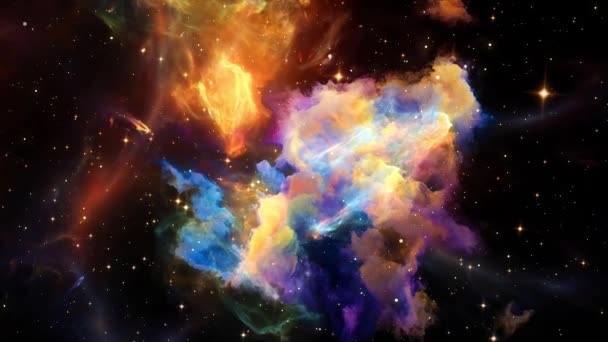 Galáxia Nebulosa Fundo Espacial Abstrato Universo Sem Fim Com Estrelas — Vídeo de Stock