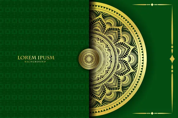 Altın arabesk desenleri, davetiye unsuru, meditasyon posteri, yoga, düğün, kitap kapağı, kapak sayfası, lüks mandala sanat illüstrasyon vektörü