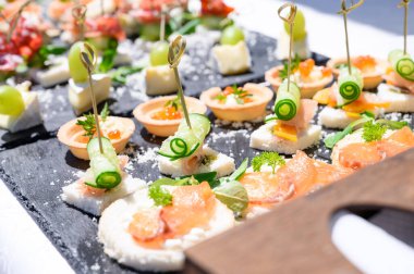 Lezzetli yiyeceklerin yakın görüntüsü