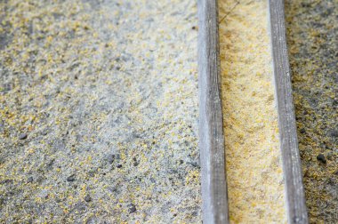 Tuz yığınının yakın çekim görüntüsü.