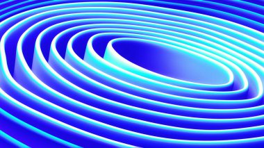 soyut bir mavi yay (3d görüntüleme))