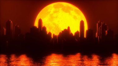 Elektrik kesintisi, şehirde elektrik kesintisi (3D görüntüleme, NASA tarafından desteklenen bu görüntü elementleri)