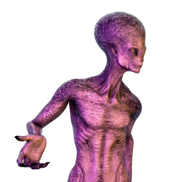 Humanoid Alien Com Foto Realista Altamente Detalhada Textura Pele Ilustração — Fotografia de Stock