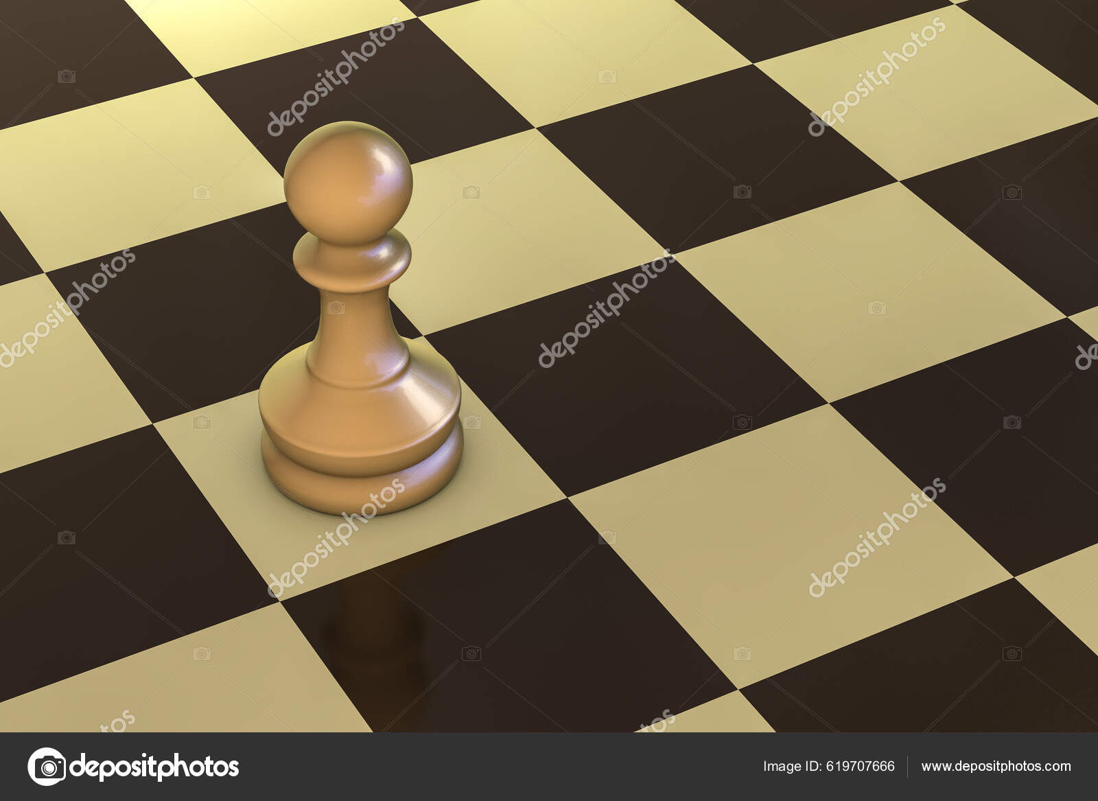 chess board seen close up with depth of field effect - 3D rendering Stock  Photo - Alamy