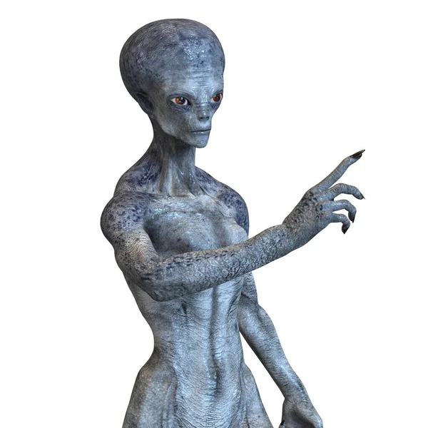 Humanoid Alien Com Foto Realista Altamente Detalhada Textura Pele Ilustração — Fotografia de Stock