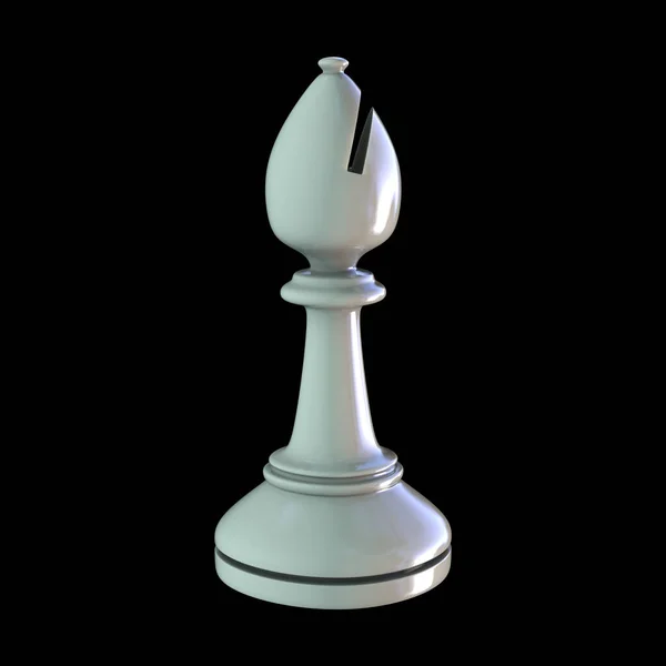 Chess bishop isolated on black background, 3D illustration