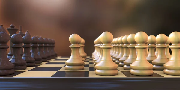 Ορδή Παραλλαγή Του Σκακιού Εικονογράφηση Μια Ασύμμετρη Παραλλαγή Σκακιού Μια — Φωτογραφία Αρχείου