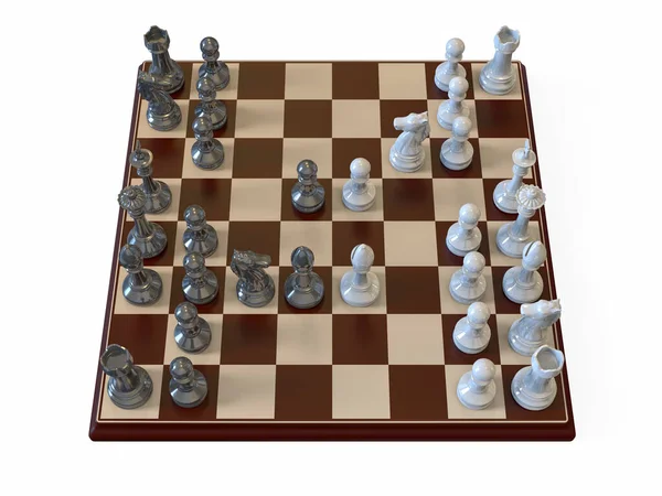 Σκάκι Παιχνίδι Εικονογράφηση Ιταλικά Άνοιγμα Επίσης Γνωστή Ήσυχο Παιχνίδι Giuoco — Φωτογραφία Αρχείου