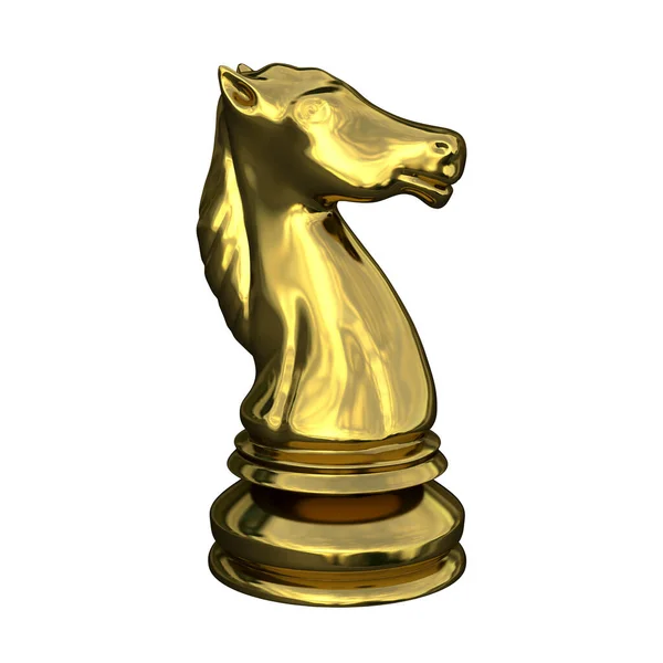 Шахматный Рыцарь Белом Фоне Иллюстрация — стоковое фото