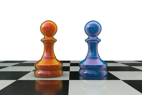 Destruição Rei Xadrez Branco Ilustração Conceitual Checkmate Com