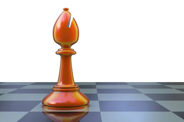 Chess Bishop Figure Sur Échiquier Illustration — Photo