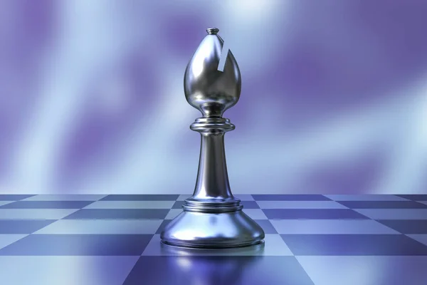 Chess Bishop Figure Sur Échiquier Illustration — Photo