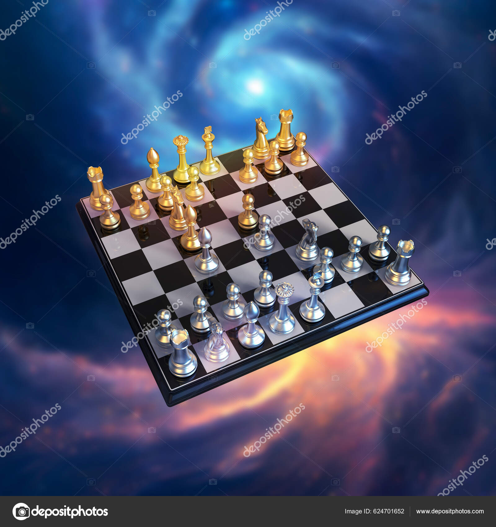 Chess Game Illustration Italian Opening Also Known Quiet Game Giuoco Stock  Photo by ©katerynakon 624701652