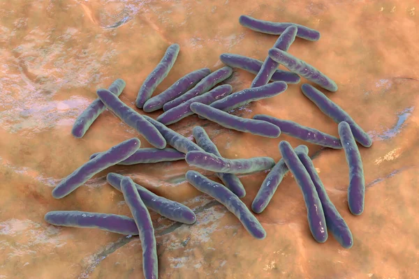 Bakterie Mycobacterium Tuberculosis Czynnik Sprawczy Gruźlicy Ilustracja Mogą Być Stosowane — Zdjęcie stockowe