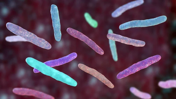 Βακτήρια Mycobacterium Tuberculosis Αιτιολογικός Παράγοντας Της Φυματίωσης Τρισδιάστατη Απεικόνιση Μπορεί — Φωτογραφία Αρχείου