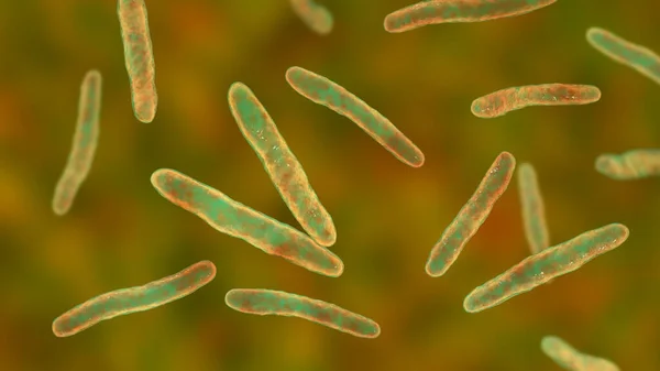 Bacteriën Mycobacterium Tuberculosis Veroorzaker Van Tuberculose Illustratie Kan Worden Gebruikt — Stockfoto