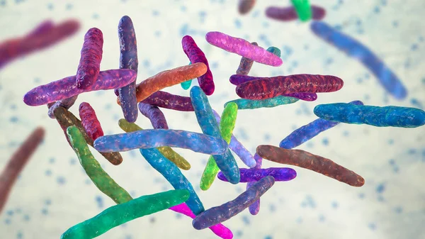 Βακτήρια Mycobacterium Bovis Εικονογράφηση Αιτιολογικός Παράγοντας Της Φυματίωσης Στα Βοοειδή — Φωτογραφία Αρχείου