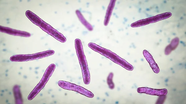 Bactérias Mycobacterium Bovis Ilustração Agente Causador Tuberculose Bovinos Ancestral Vacina — Fotografia de Stock
