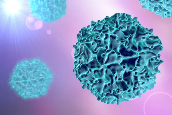 Poliovirus Färgglada Bakgrund Ett Virus Som Överförs Genom Dricksvatten Och — Stockfoto