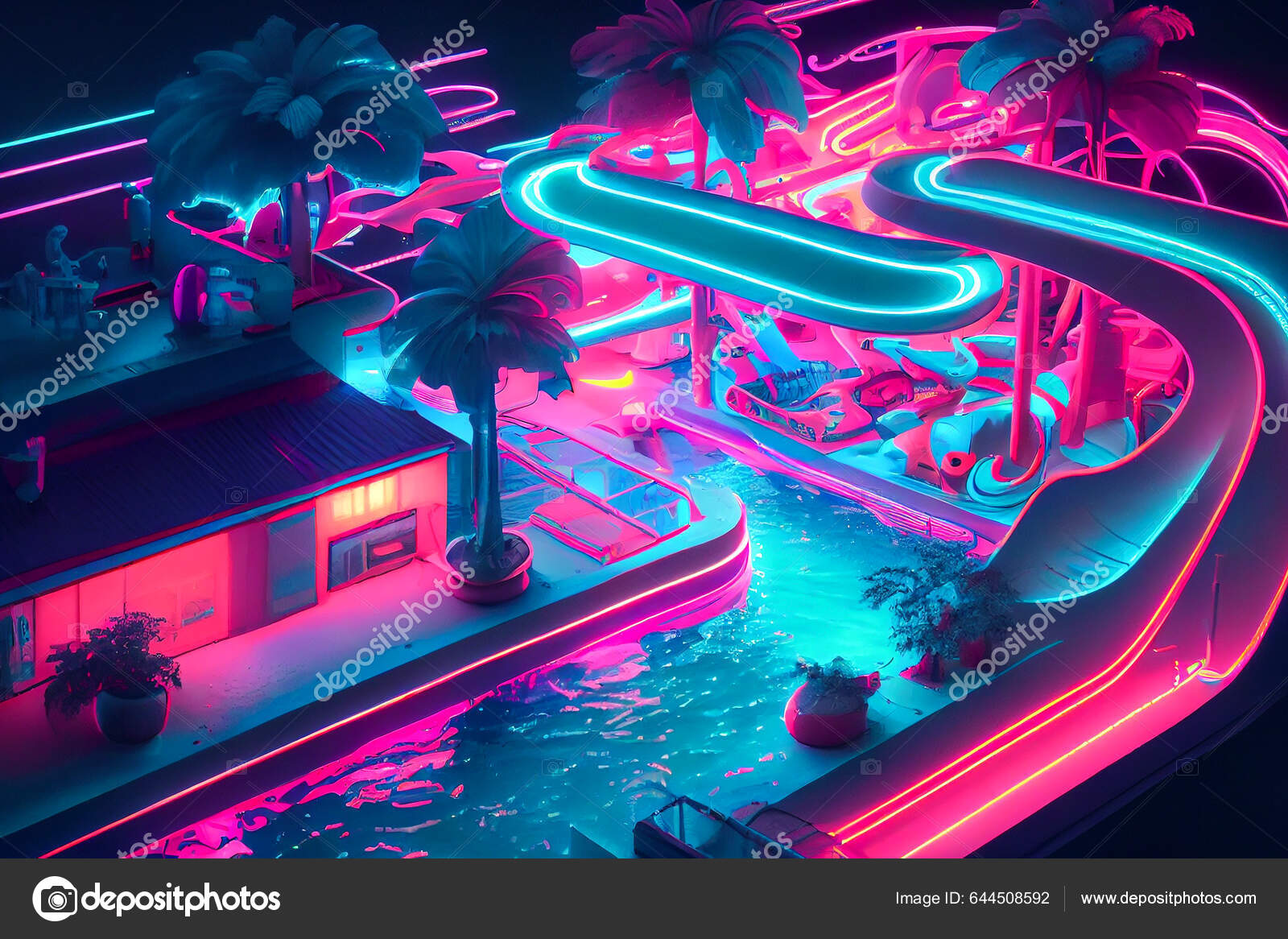cyberpunk neon retro - Playground