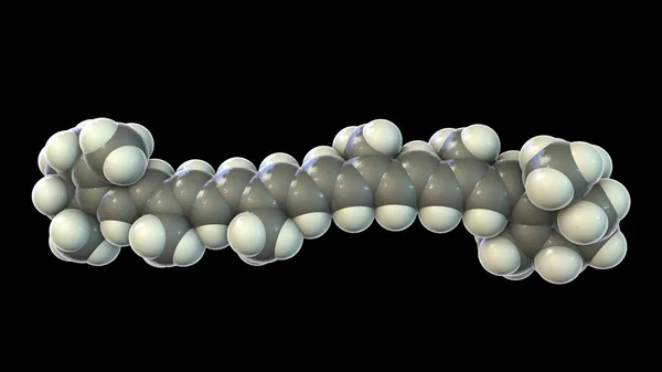 Modelo Molecular Pigmento Beta Caroteno Precursor Vitamina Ilustración — Foto de Stock