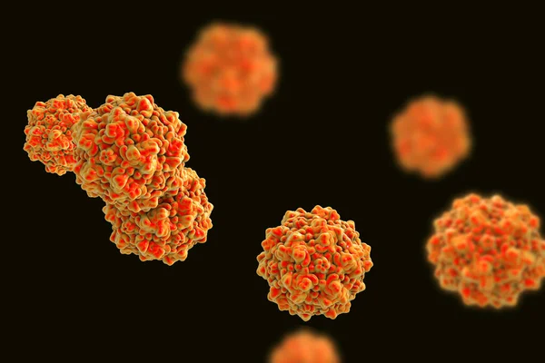 Parvovirus B19 Izolovaný Černém Pozadí Virus Který Způsobuje Anémii Dětskou — Stock fotografie