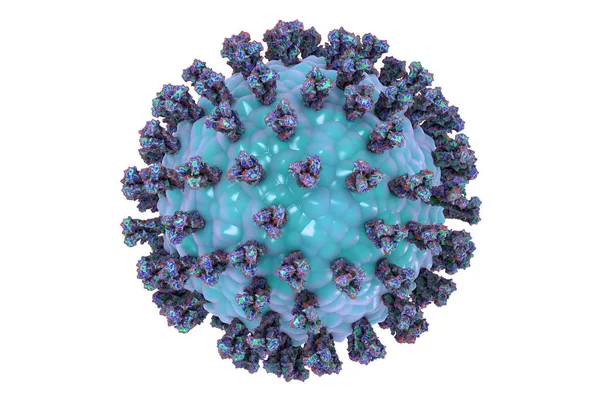Parainfluenza Vírus Izolált Fehér Alapon Illusztráció Közönséges Nátha Vírus Paramyxovírus — Stock Fotó