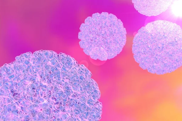 Humant Papillomvirus Färgstark Bakgrund Ett Virus Som Orsakar Vårtor Som — Stockfoto