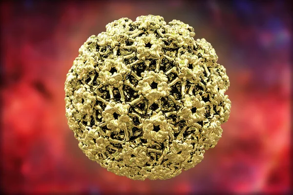 Papilomavírus Humano Sobre Fundo Colorido Vírus Que Causa Verrugas Localizadas — Fotografia de Stock