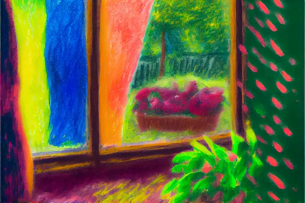 Oil pastel drawing Stock Photos, Royalty Free Oil pastel drawing