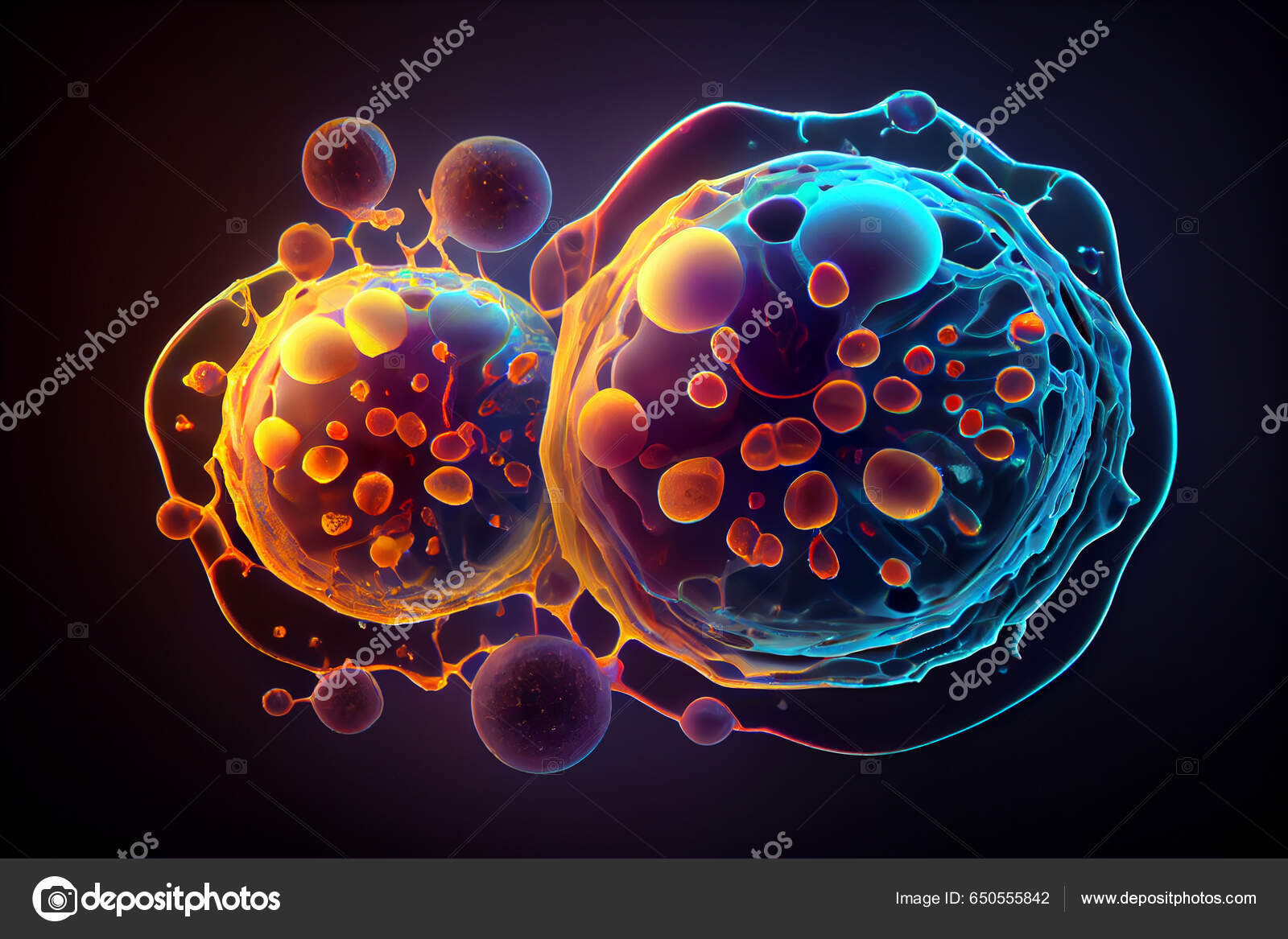 Lidské Buňky Různého Tvaru Barvy Pod Mikroskopem Ilustrace — Stock  Fotografie © katerynakon #650555842