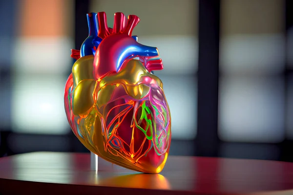 人的心脏解剖模型 — 图库照片