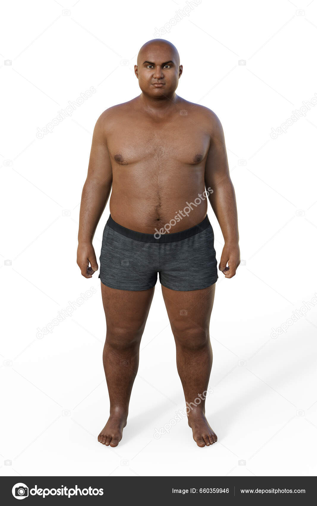 Illustration Male Body Endomorph Body Type Characterized Higher Percentage  Body Stock Photo by ©katerynakon 660359946