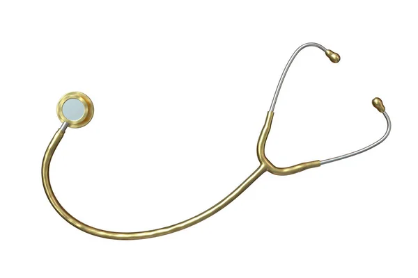 Medizinisches Stethoskop Isoliert Auf Weißem Hintergrund Illustration — Stockfoto
