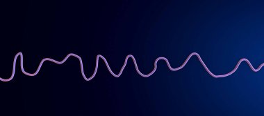 Ventriküler fibrilasyonun kaotik ritmini gösteren elektrokardiyogramı gösteren 3 boyutlu bilimsel bir illüstrasyon. Hayati tehdit eden kardiyak aritmi..