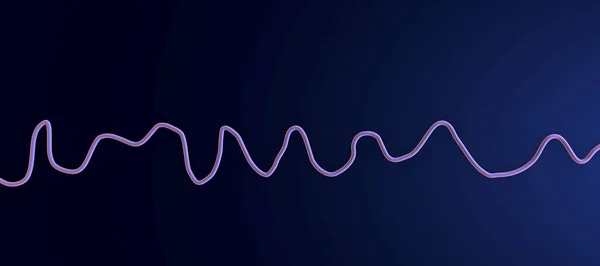 Naukowa Ilustracja Przedstawiająca Elektrokardiogram Ekg Ukazujący Chaotyczny Rytm Migotania Komór — Zdjęcie stockowe