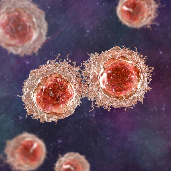 Cancer Cells Malignant Cells Microscope Illustration — Stock Photo, Image