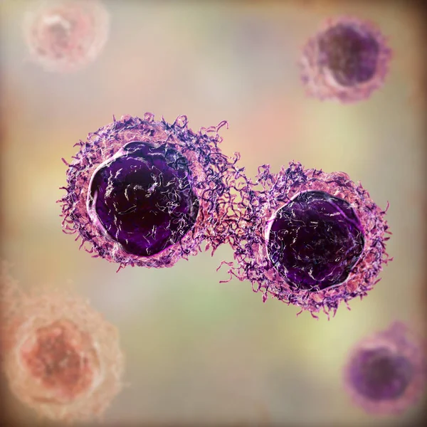 Cancer Cells Malignant Cells Microscope Illustration — Stock Photo, Image
