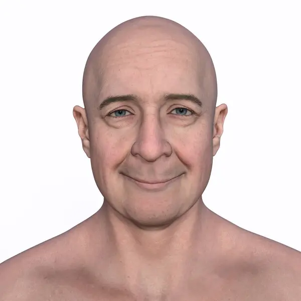 stock image 3D portrait of a smiling middle-aged Caucasian man