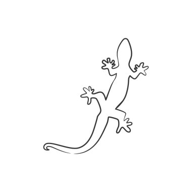 Lizard reptile continuous line art drawing, Lizard reptile one line art drawing, Gecko