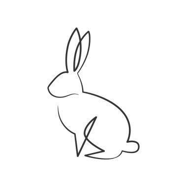 Rabbit continuous one line art drawing, Cute rabbit line art, Easter bunny