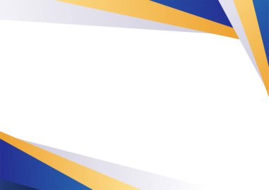 Modern blue and gold shape background, Abstract blue and gold design banner template