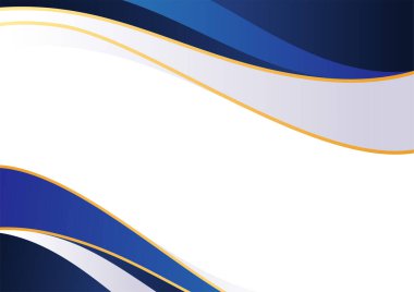 Modern blue and gold shape background, Abstract blue and gold design banner template