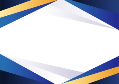 Modern blue and gold shape background, Abstract blue and gold design banner template