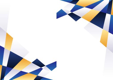Modern blue and gold shape background, Abstract blue and gold design banner template