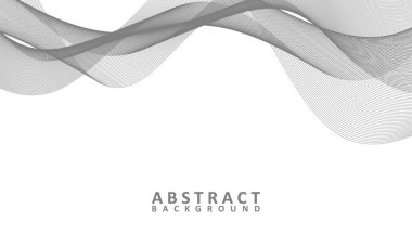 Abstract grey and white waves background, Abstract wavy lines background