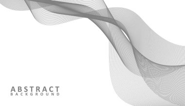 Abstract grey and white waves background, Abstract wavy lines background