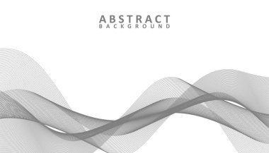 Abstract grey and white waves background, Abstract wavy lines background