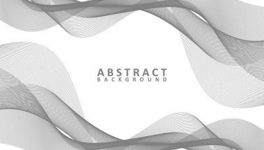 Abstract grey and white waves background, Abstract wavy lines background